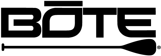 Logo with the word 'BOTE' and a paddle design.